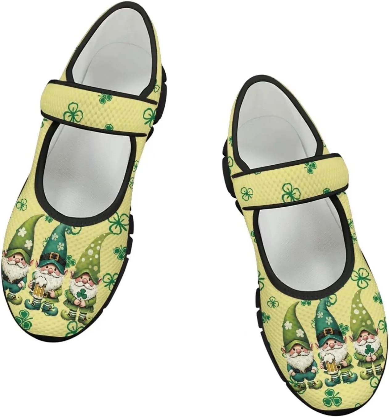 St Patricks Day Mary Jane Shoes for Womens Casual Breathable Casual Flats Non Slip Fashion Walking Sneakers