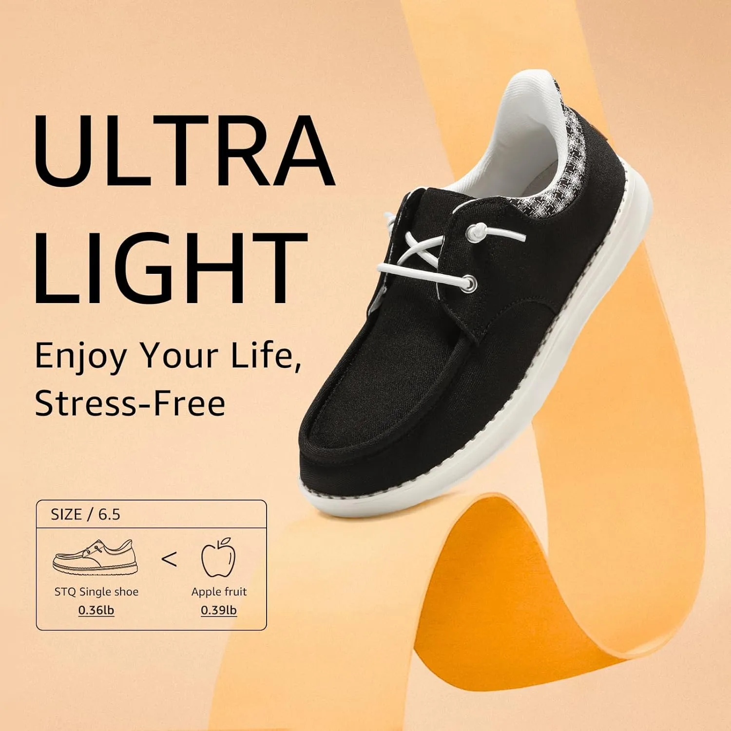 STQ Slip On Women Boat Shoes丨Orthopedic Plantar Fasciitis Relief Ultralight Arch Support Sneakers