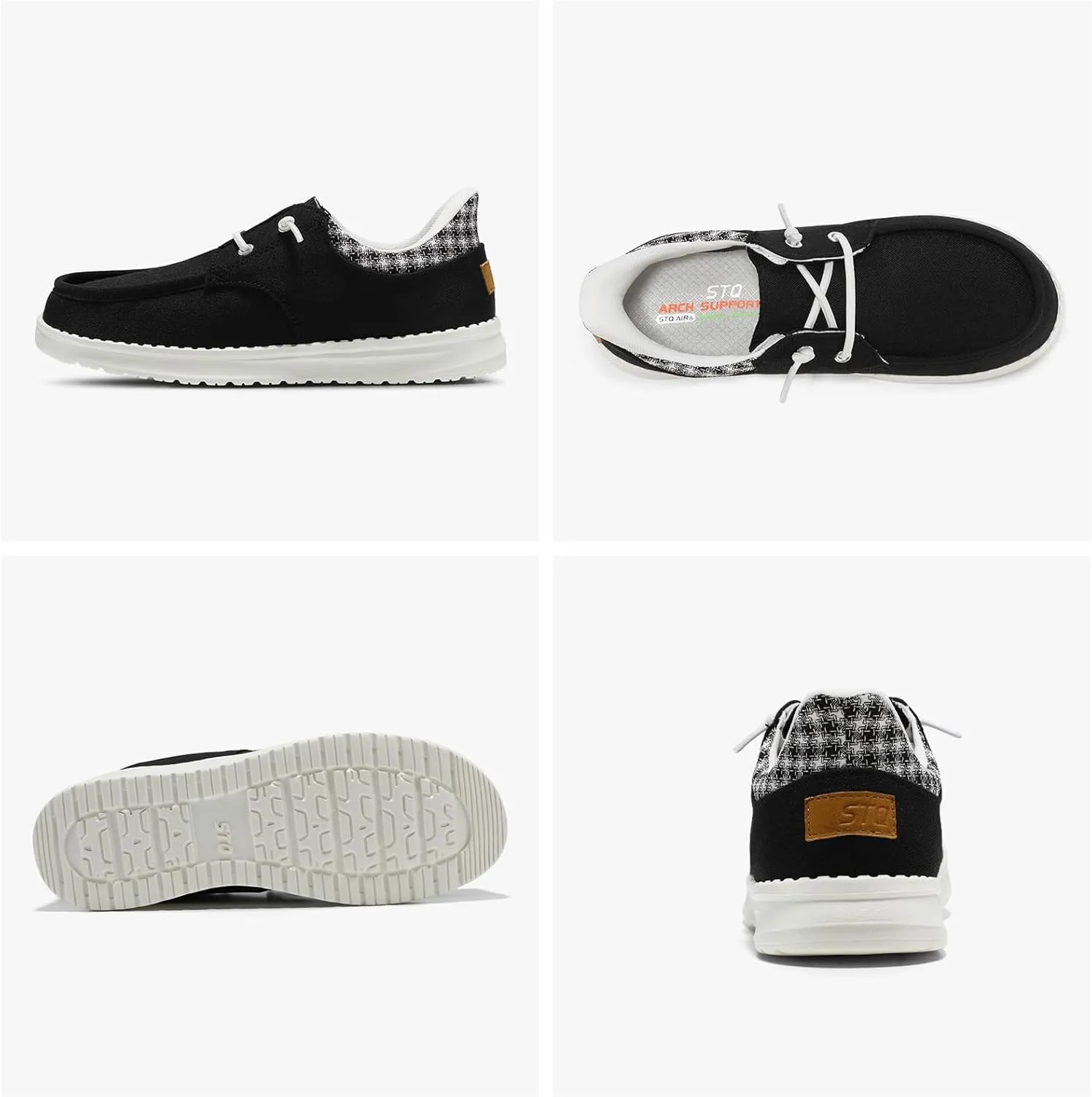 STQ Slip On Women Boat Shoes丨Orthopedic Plantar Fasciitis Relief Ultralight Arch Support Sneakers