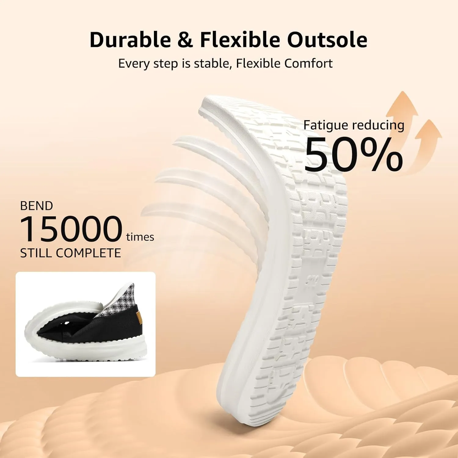 STQ Slip On Women Boat Shoes丨Orthopedic Plantar Fasciitis Relief Ultralight Arch Support Sneakers