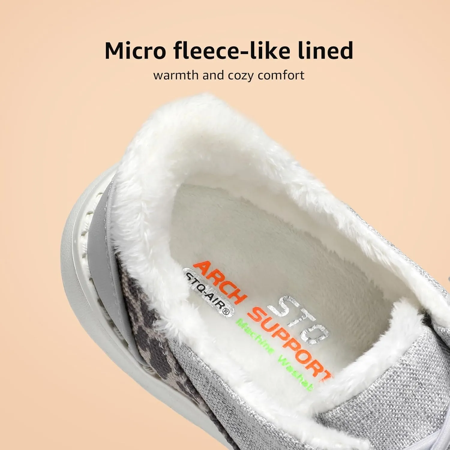 STQ Women's Loafers丨Orthopedic Fur Lined Ultralight Boat Casual Shoes with Arth Support