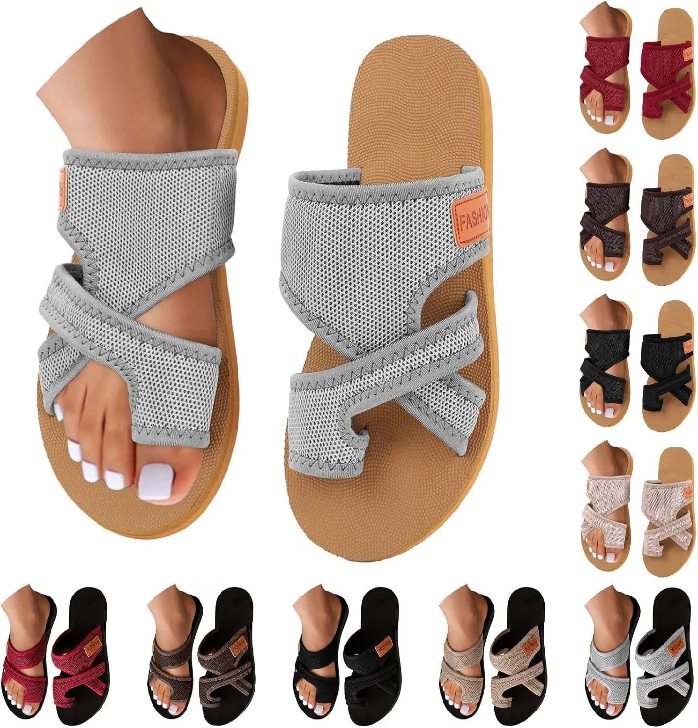 Summer Sandals for Women 2025 Extra Wide Beach Breathable Comfortable Mesh Hollow Slipper Slide Orthopedic Shoes