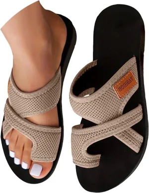 Summer Sandals for Women 2025 Extra Wide Beach Breathable Comfortable Mesh Hollow Slipper Slide Orthopedic Shoes