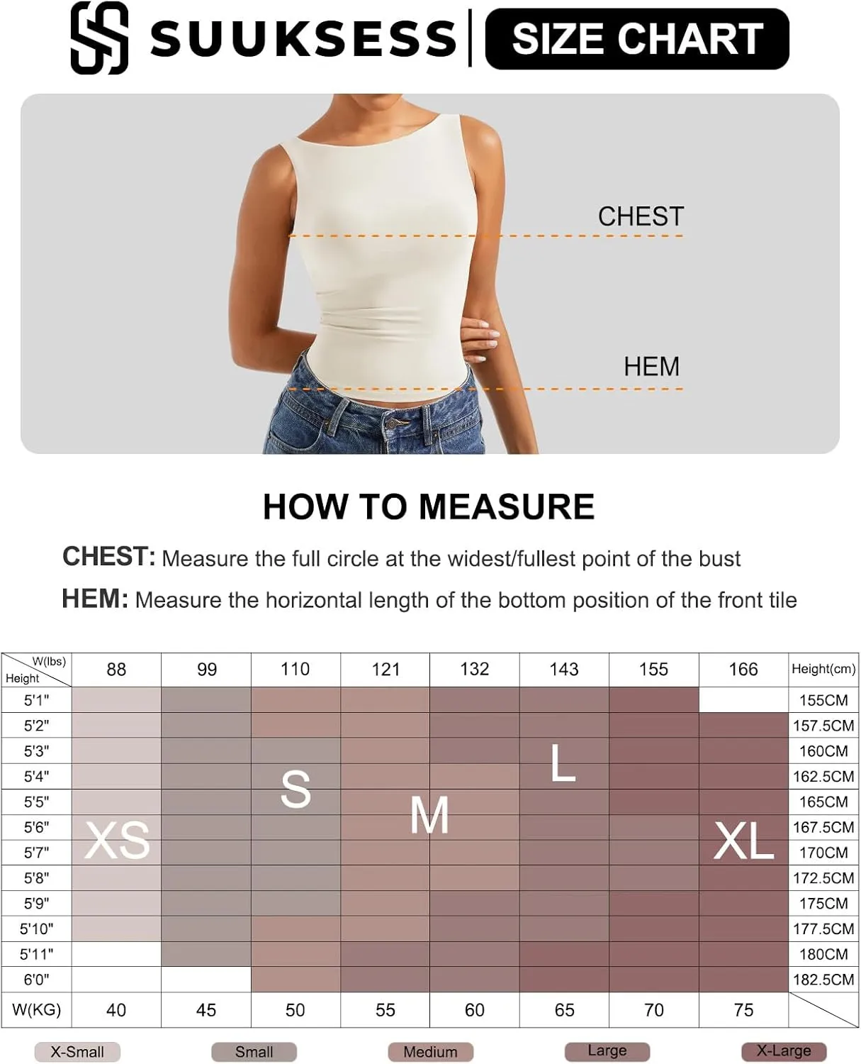 SUUKSESS Women Padded Open Back Boat Neck Tank Tops Double Lined Basic Shirts