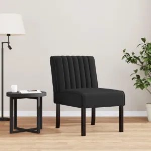 SVRCK Black Velvet Slipper Chair for Comfortable Lounging, Durable Solid Wood and Foam Filling