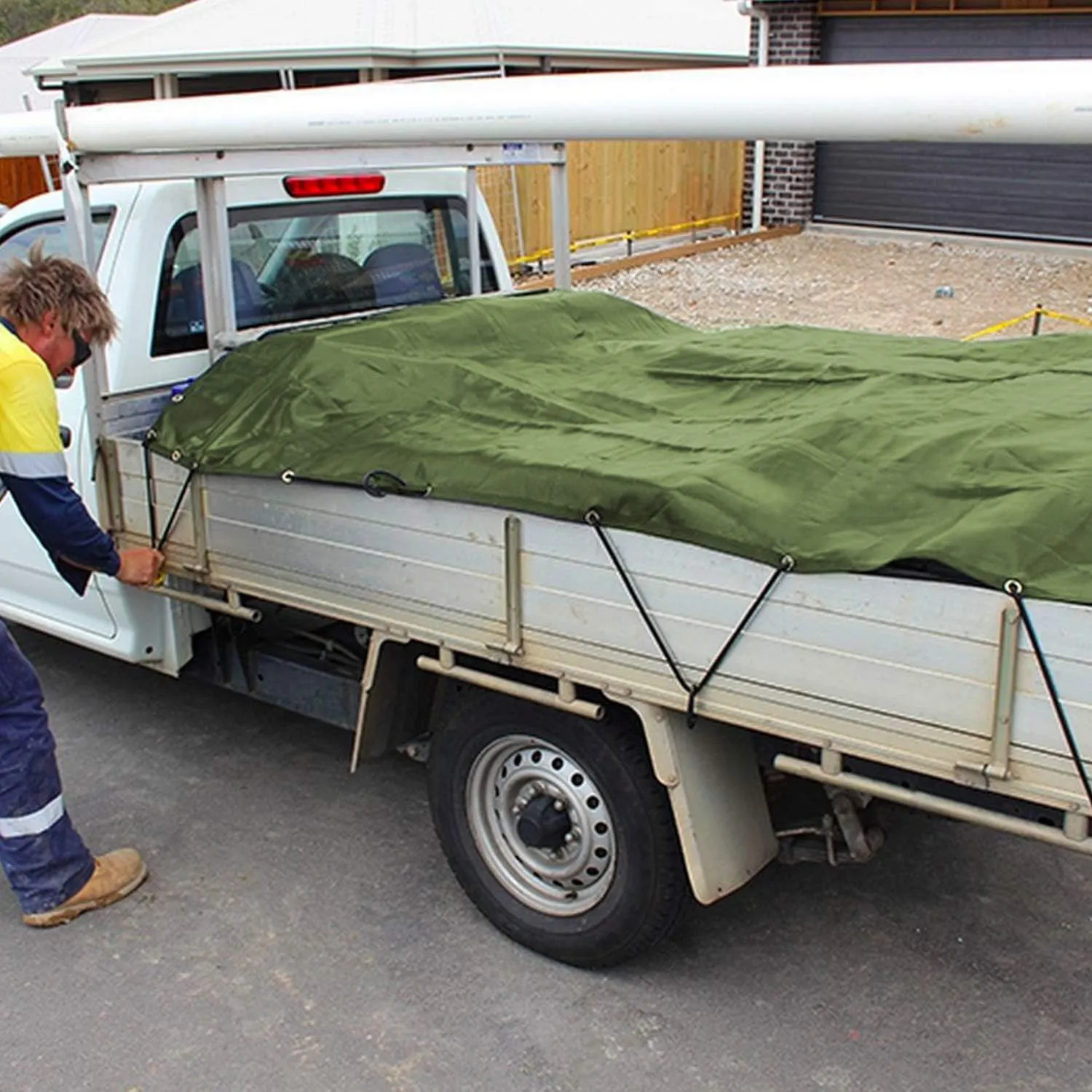 Tarp Canvas,Heavy Duty Waterproof for Outdoors, Truck, Water Resistant, UV Resistant Tarpaulin Cover for Car Boat Camping Firewood Woodpile(6.6 x 4.9 Feet)