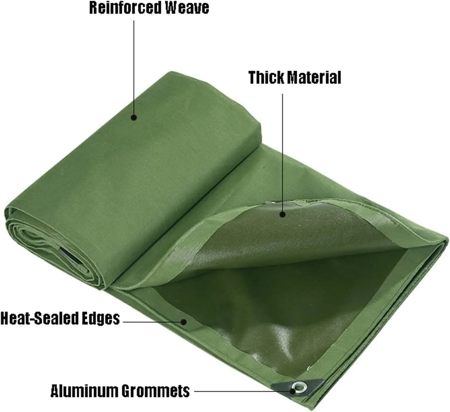 Tarps Canvas Heavy-Duty Waterproof ，Canvas Tarps Outdoors Thick-Tarp Cover，UV-Resistant Canvas Tarpaulin for Truck Pool Boat Tent Camping Firewood,10x15m