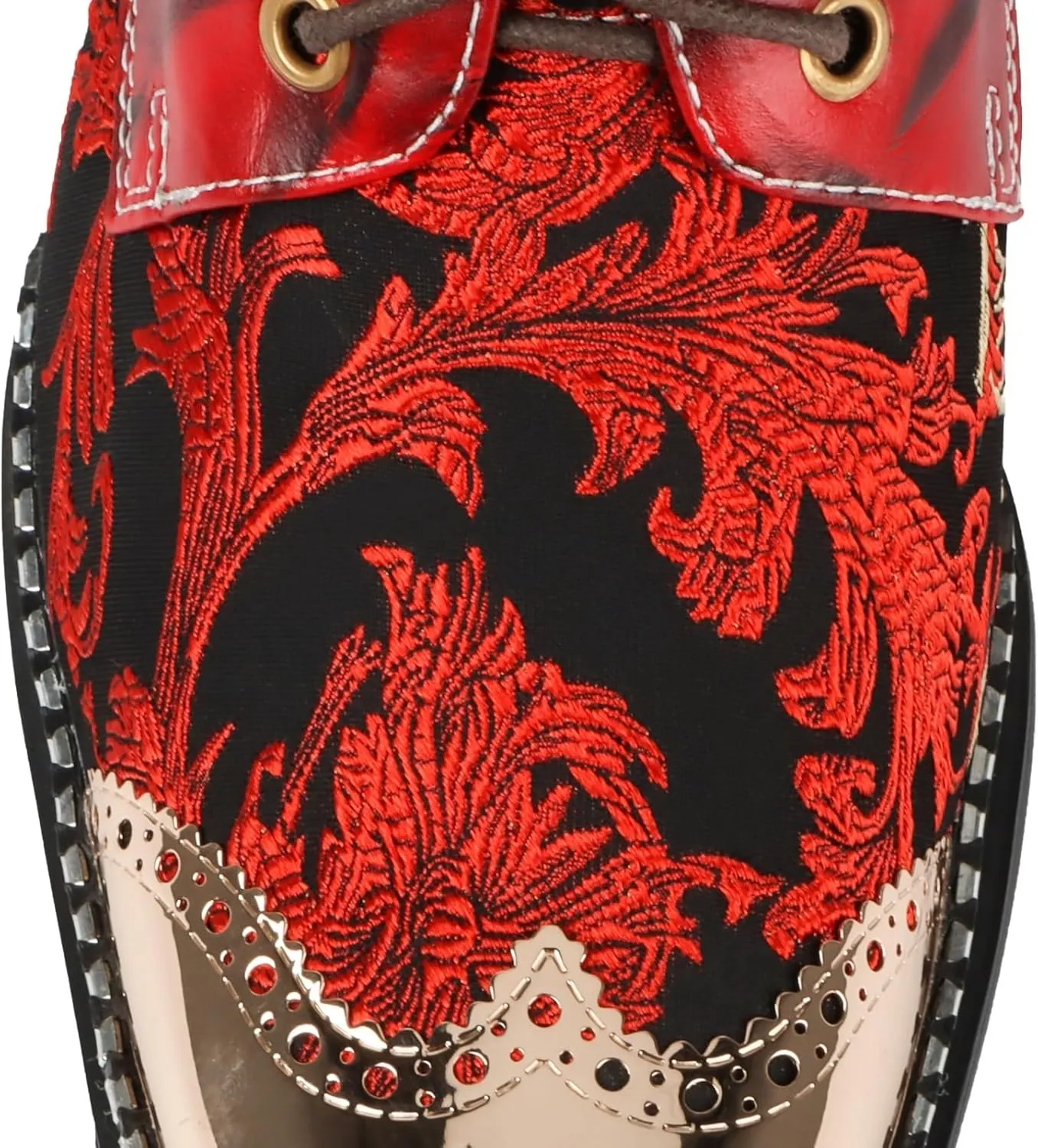 TAYGUM Ankle Boots for Men Holiday Show Party Club Business for Office The First Layer of Cowhide Genuine Leather(4US)