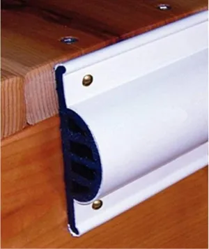 Taylor Made Commercial Grade Double Molded Dock Edging White Side Gard, 10' Coil – Dock guard with heavy wall sections for greater protection – Commercial grade double molded material – 2020108540
