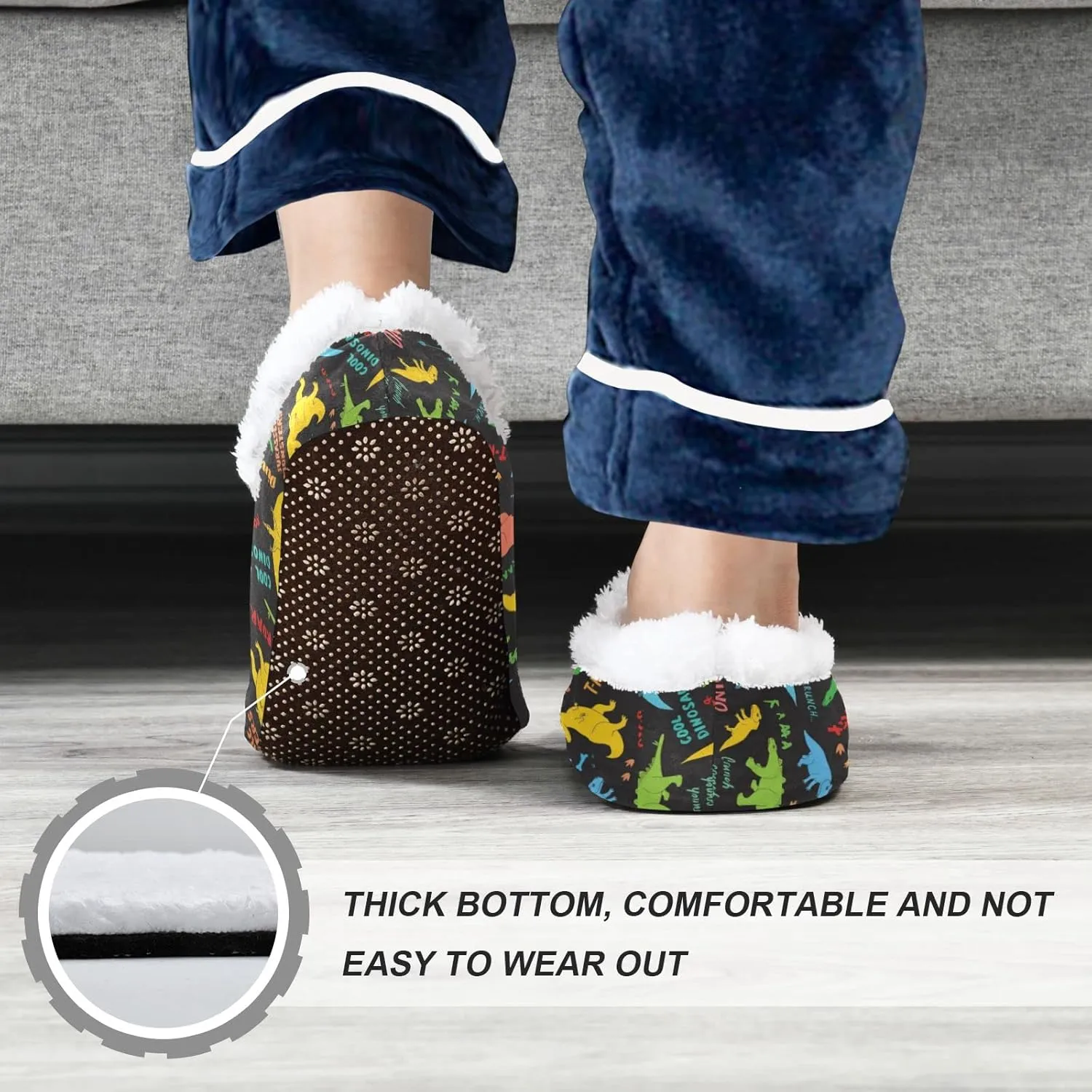 The Most Wonderful Time Kids House Slippers Red Green Buffalo Plaid Boys Closed Back Fuzzy Feet Slippers Girls Coral Fleece Slipper Socks No Skid Warm Cozy Home Slippers For Indoor Outdoor Winter