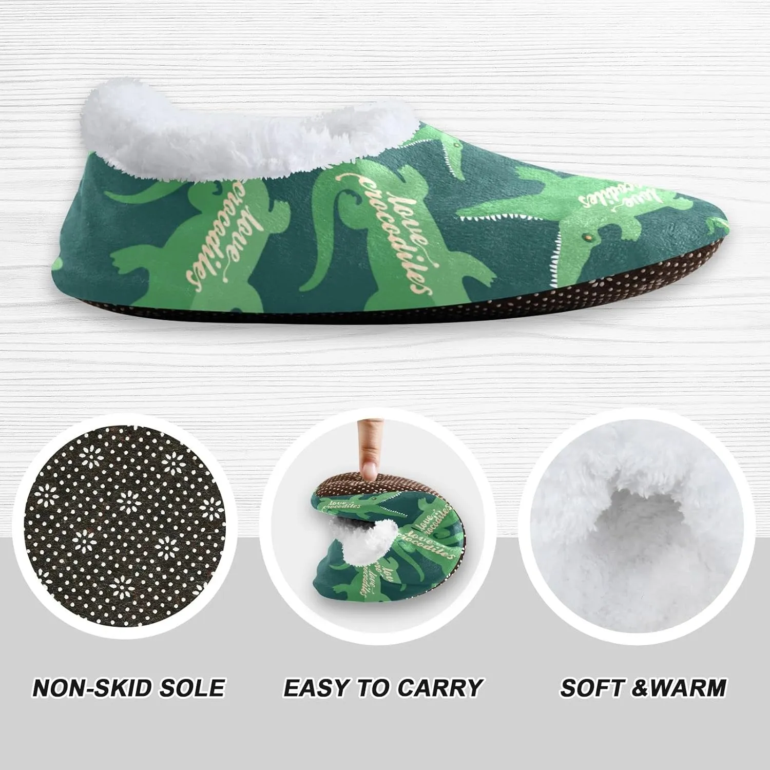 The Most Wonderful Time Kids House Slippers Red Green Buffalo Plaid Boys Closed Back Fuzzy Feet Slippers Girls Coral Fleece Slipper Socks No Skid Warm Cozy Home Slippers For Indoor Outdoor Winter