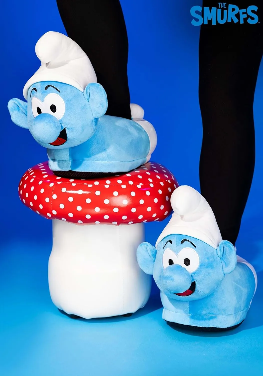 The Smurfs Smurf Character Plush Slippers for Adults