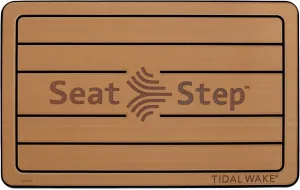 Tidal Wake Seat Step Non-Slip Marine Mat– Protects Boat Seats & Upholstery from Rips, Dirt & Wear from Stepping on Seats-ideal for Cushions, Seat Covers, Vinyl Upholstery. (Brown/Black)