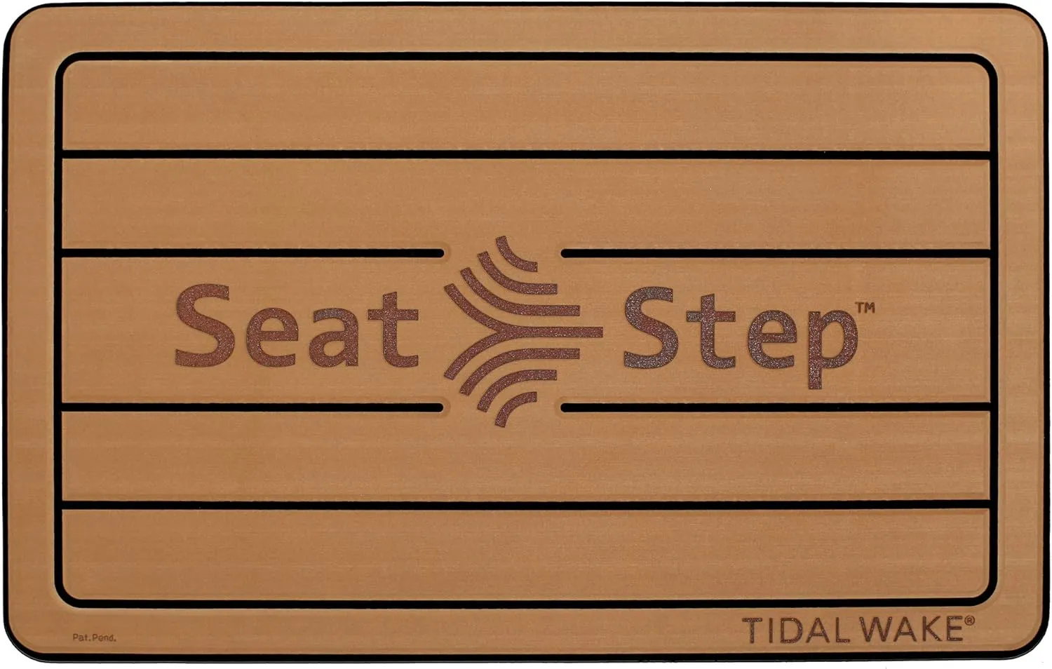 Tidal Wake Seat Step Non-Slip Marine Mat– Protects Boat Seats & Upholstery from Rips, Dirt & Wear from Stepping on Seats-ideal for Cushions, Seat Covers, Vinyl Upholstery. (Brown/Black)