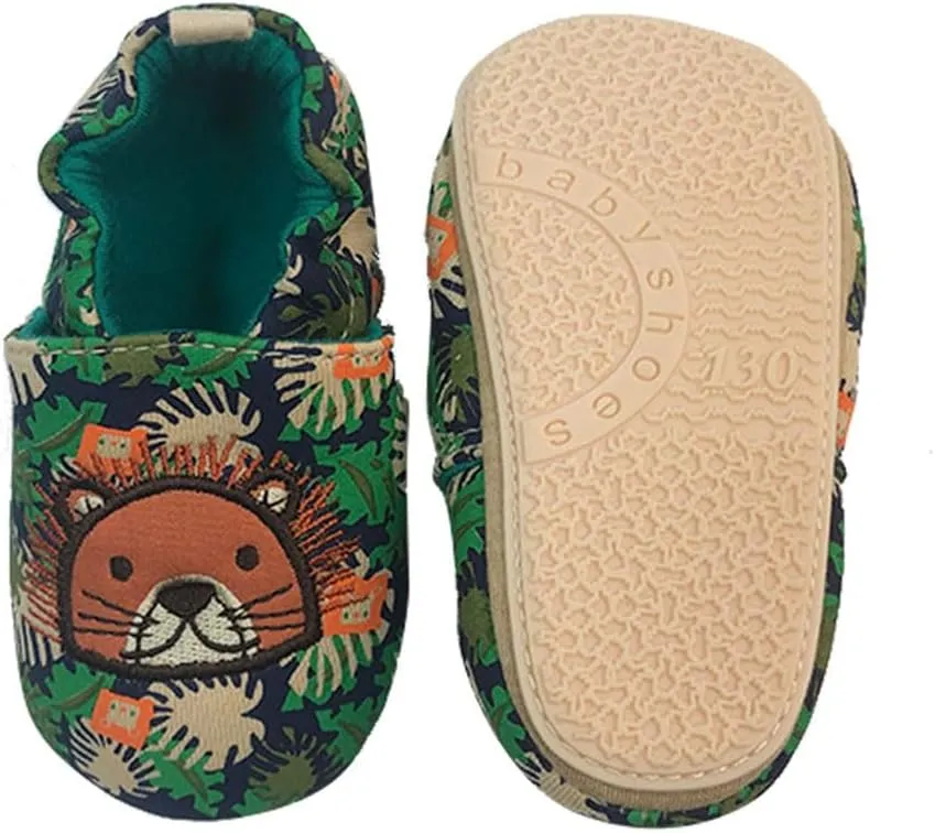 Timatego Toddler Baby Boys Girls Shoes Non Skid Slipper Sneaker Moccasins Infant First Walker House Walking Crib Shoes(6-24 Months)