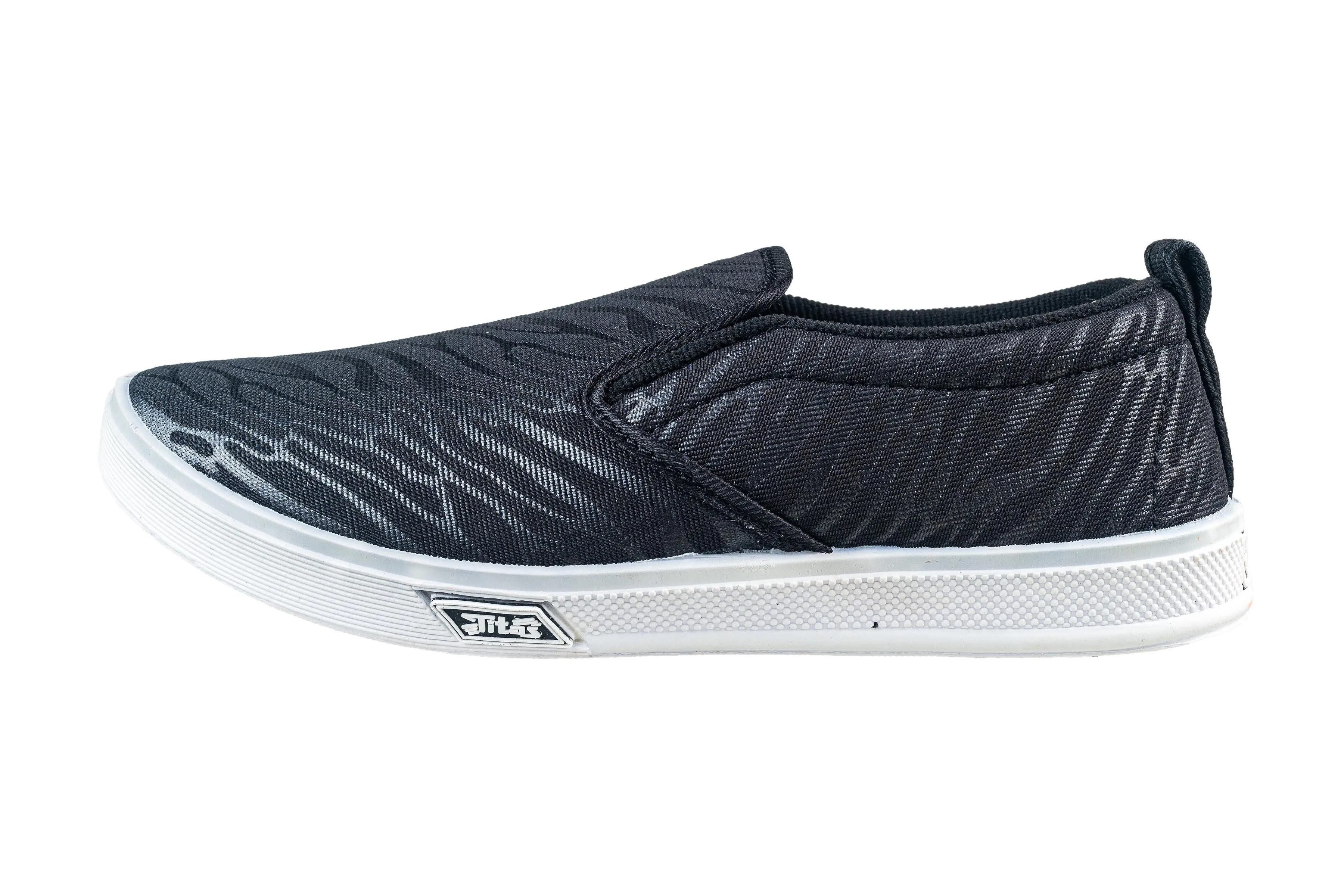 Titas Gents Black Wave Canvas Shoe