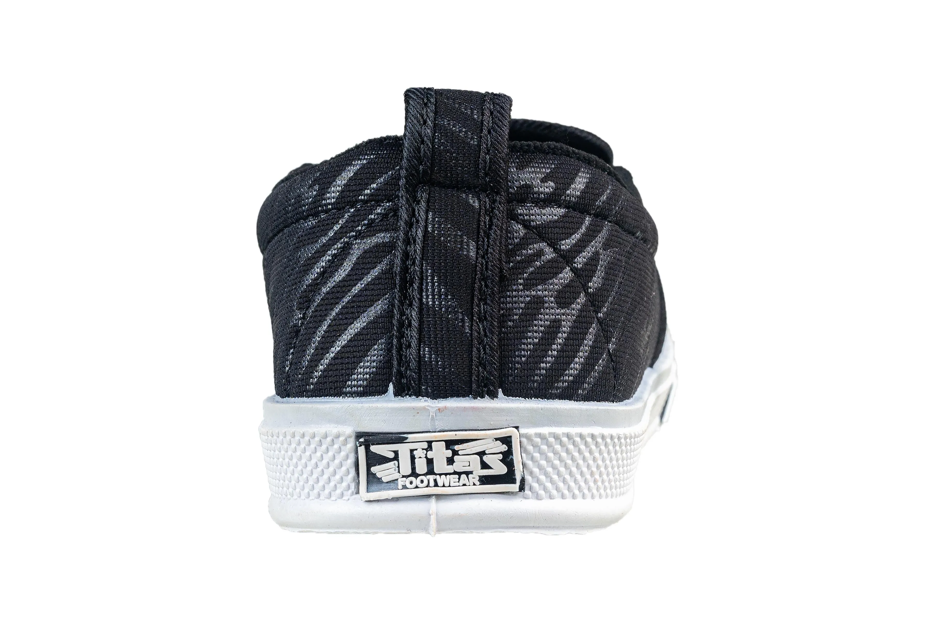Titas Gents Black Wave Canvas Shoe