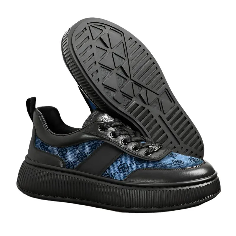TNV Casual Leather Shoes Genuine Leather Thick Bottom Sneakers Laces Up  Breathable DS2330