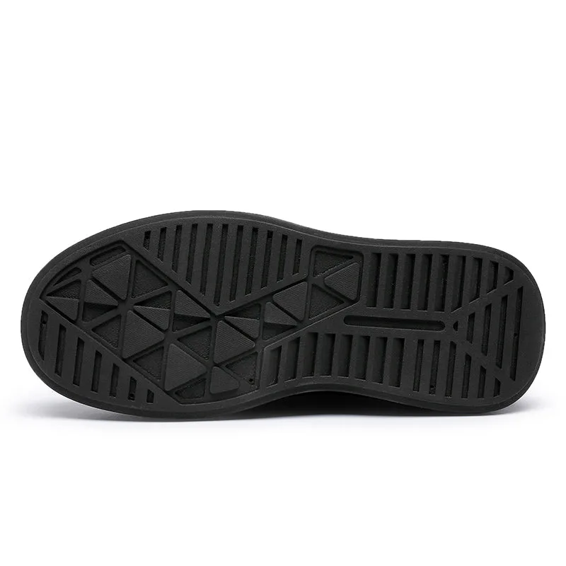 TNV Casual Leather Shoes Genuine Leather Thick Bottom Sneakers Laces Up  Breathable DS2330