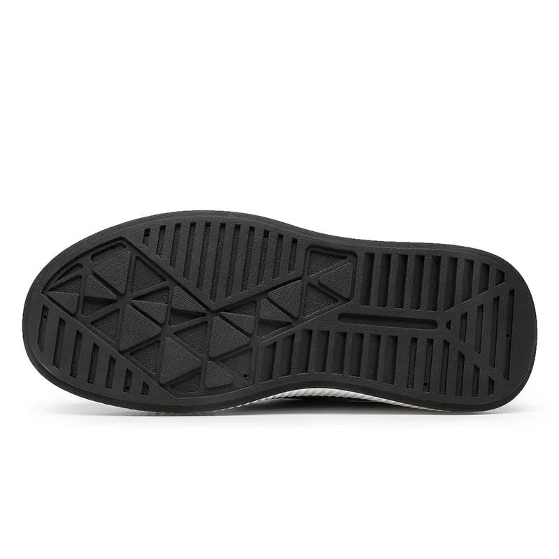 TNV Casual Leather Shoes Genuine Leather Thick Bottom Sneakers Laces Up  Breathable DS2330