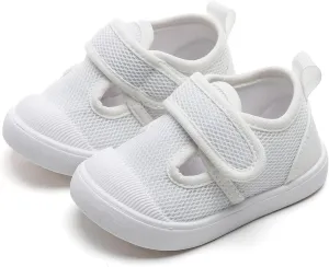 Toddler Girls Boys Shoes Kids Canvas Sneakers with Cartoon Print Adjustable Strap