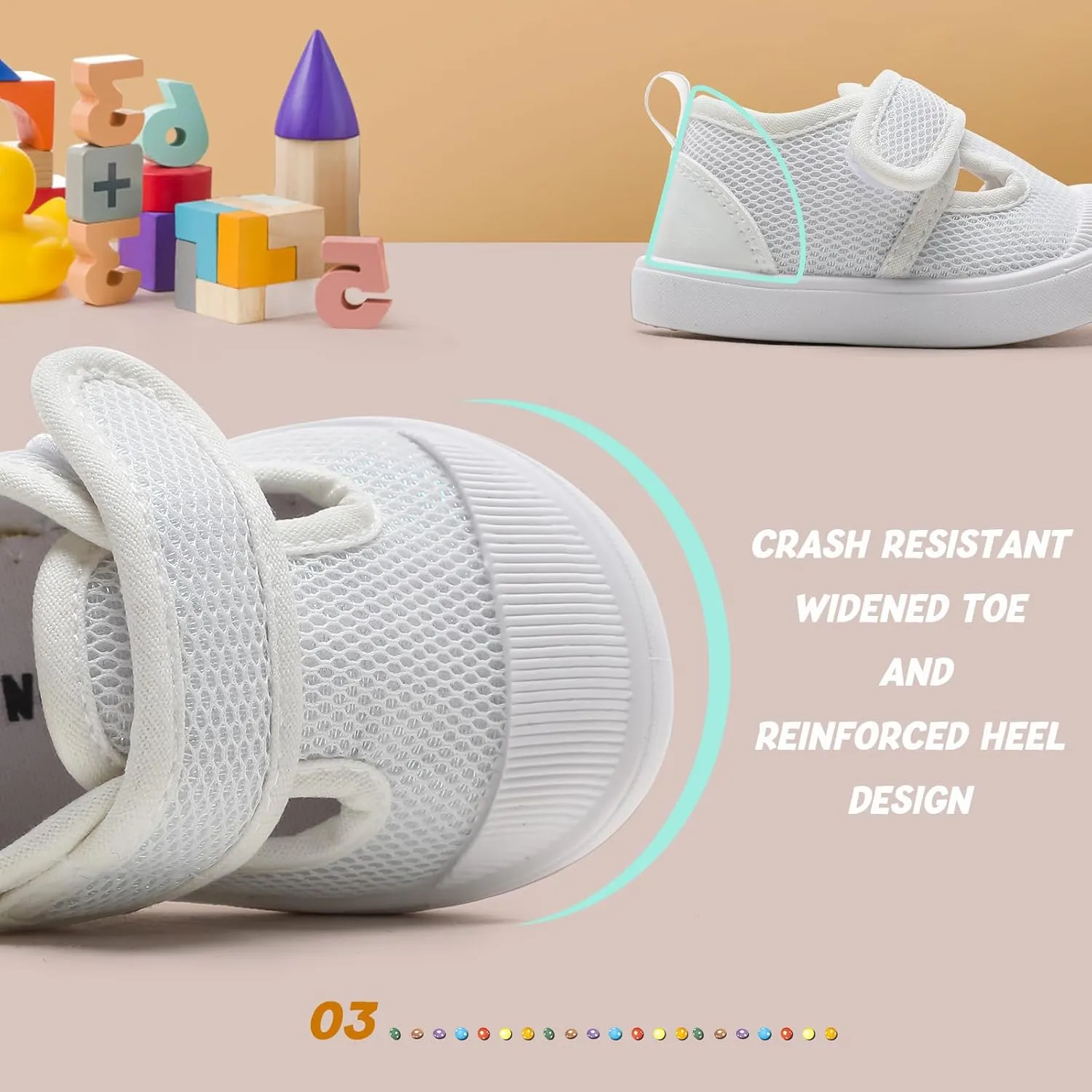 Toddler Girls Boys Shoes Kids Canvas Sneakers with Cartoon Print Adjustable Strap