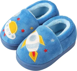 Toddler Slippers Boys Girls Little Kids House Slipper Cute Warm Soft Indoor Bedroom Shoes with Non-slip Sole