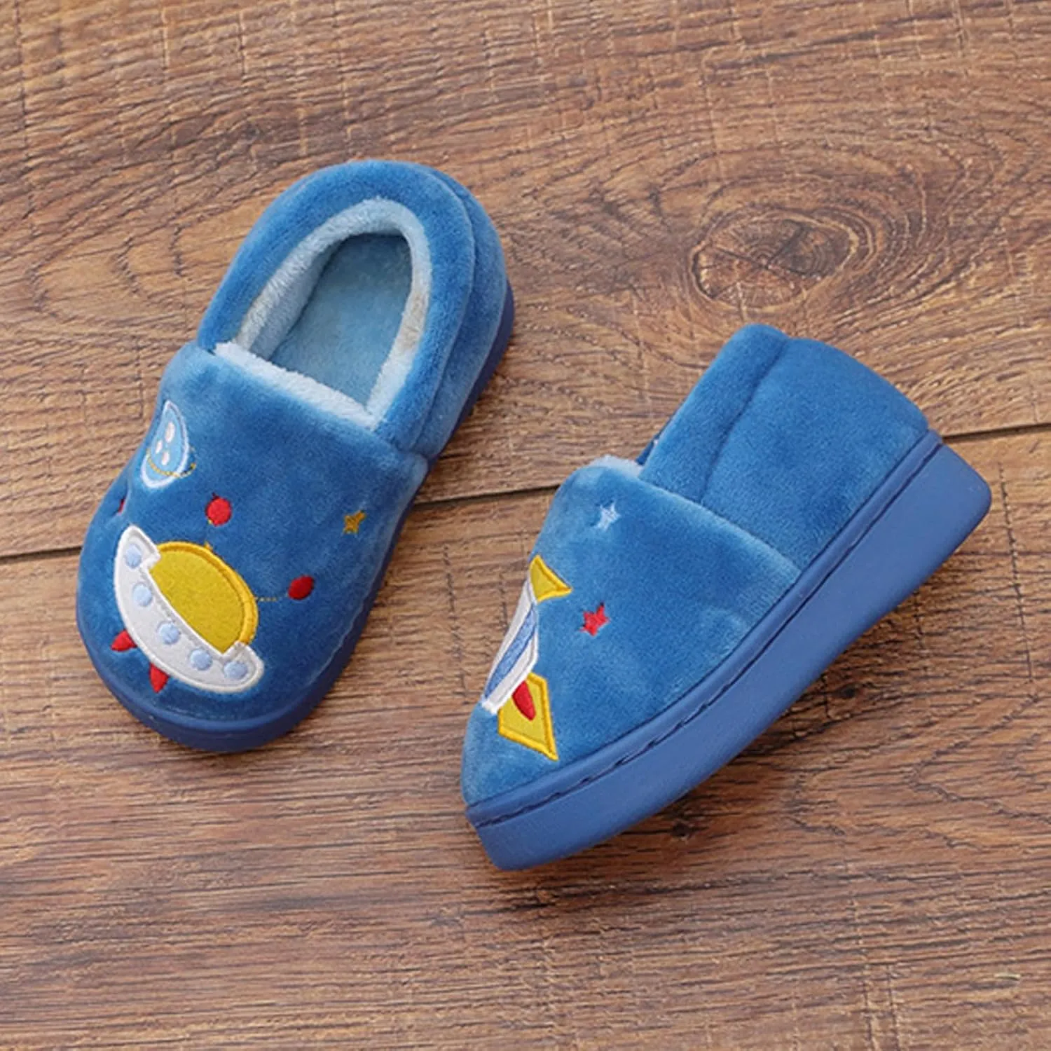 Toddler Slippers Boys Girls Little Kids House Slipper Cute Warm Soft Indoor Bedroom Shoes with Non-slip Sole