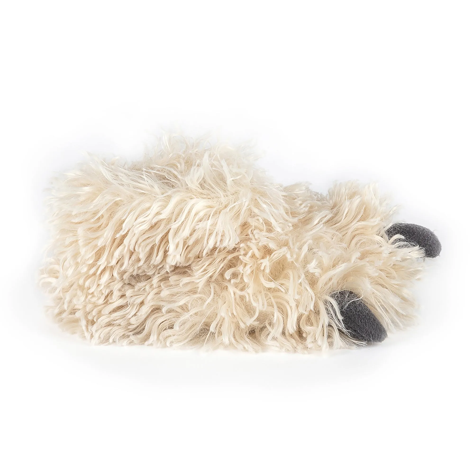 Totes Isotoner NOVELTY YETI FOOT Boys Slippers Cream