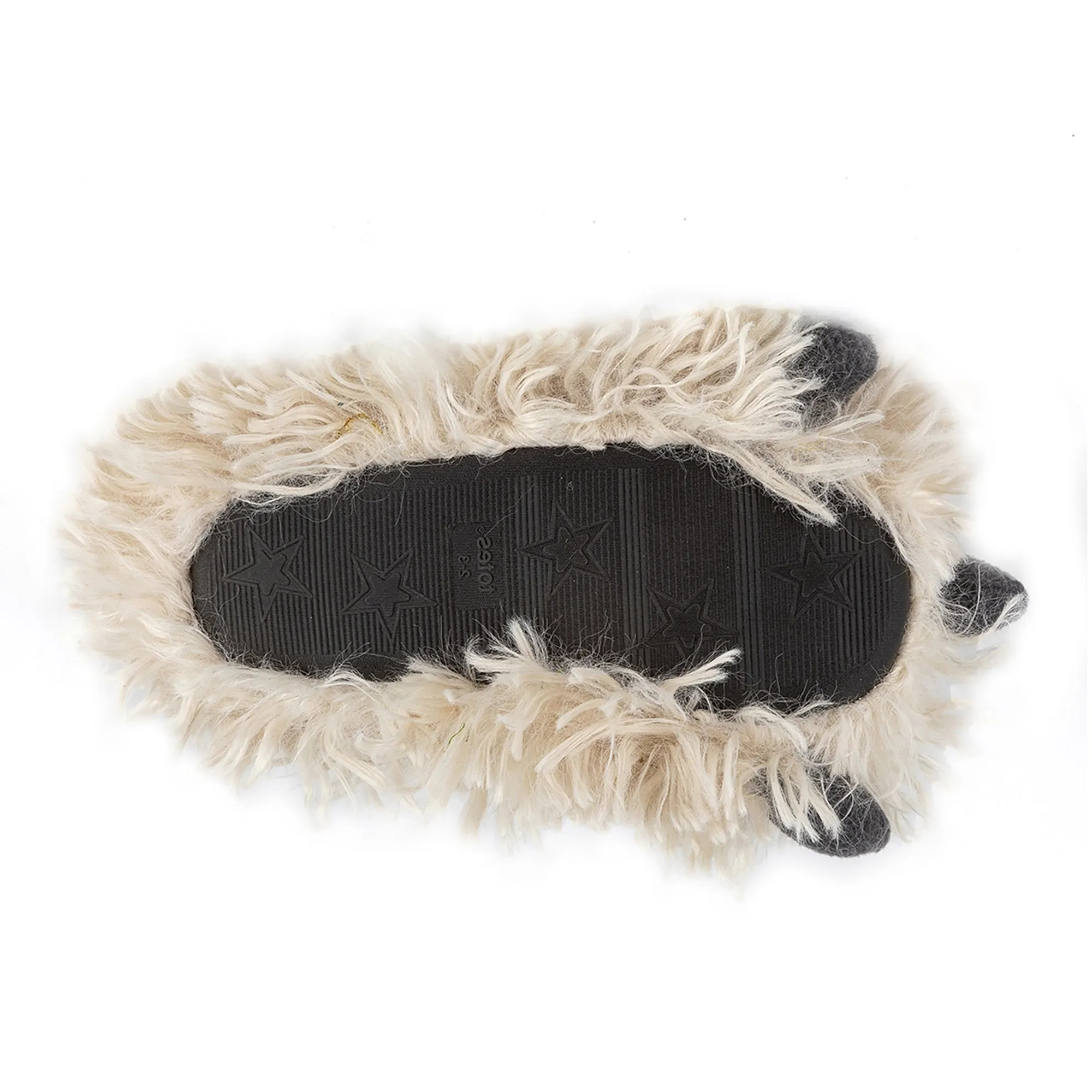 Totes Isotoner NOVELTY YETI FOOT Boys Slippers Cream