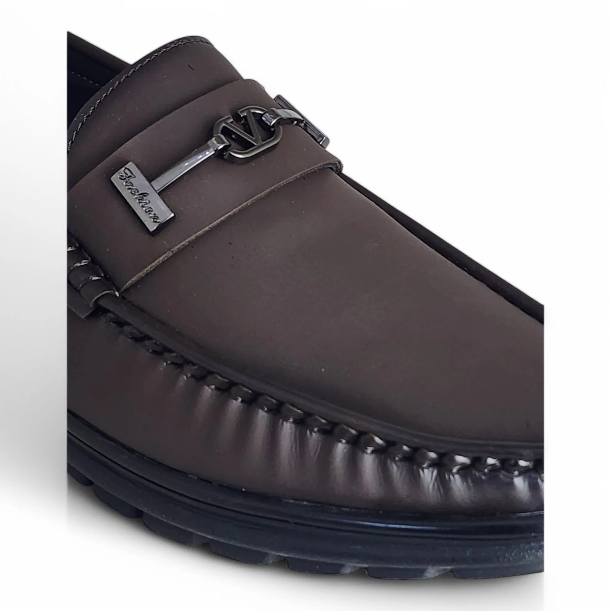 TRY IT 1104 BROWN Men's Loafers Shoes