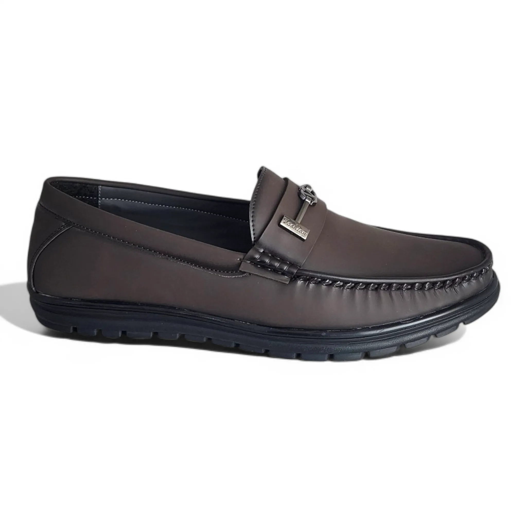 TRY IT 1104 BROWN Men's Loafers Shoes