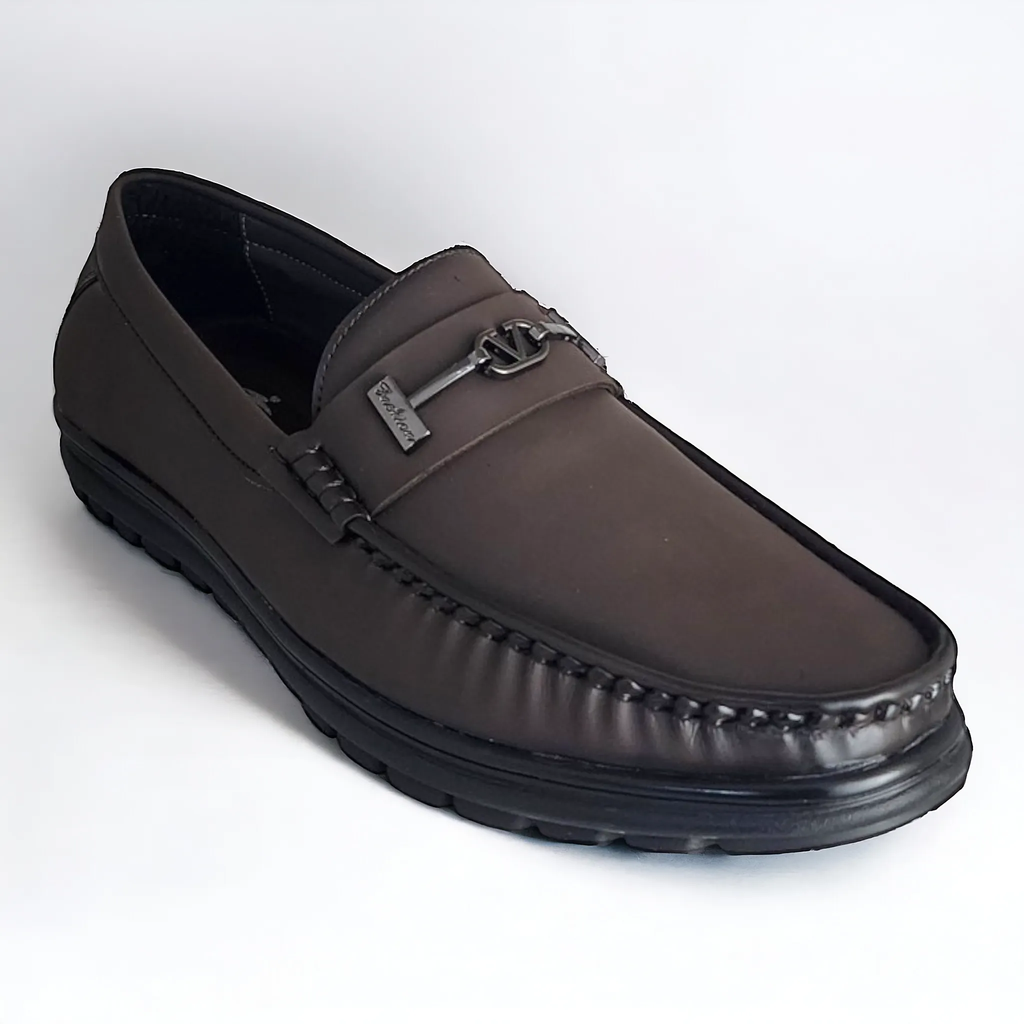 TRY IT 1104 BROWN Men's Loafers Shoes