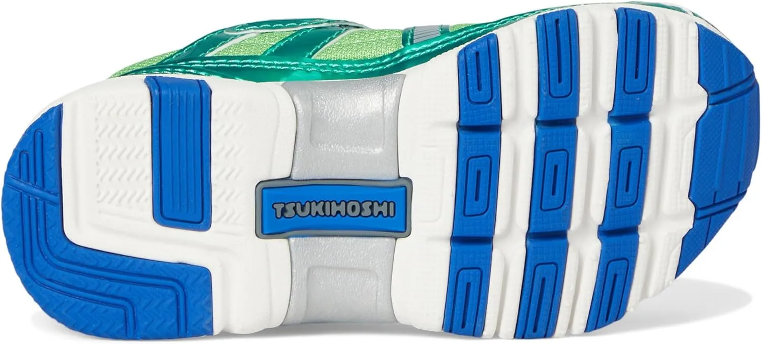 TSUKIHOSHI 3570 STORM Strap-Closure Machine-Washable Child Sneaker Shoe with Wide Toe Box and Slip-Resistant, Non-Marking Outsole - For Toddlers and Little Kids, Ages 1-8