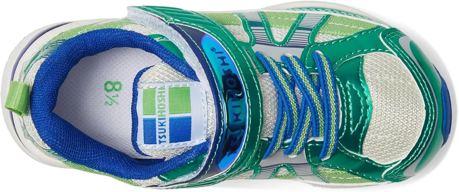 TSUKIHOSHI 3570 STORM Strap-Closure Machine-Washable Child Sneaker Shoe with Wide Toe Box and Slip-Resistant, Non-Marking Outsole - For Toddlers and Little Kids, Ages 1-8