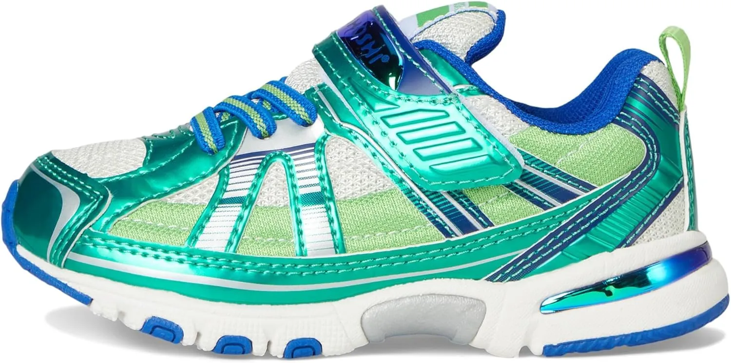 TSUKIHOSHI 3570 STORM Strap-Closure Machine-Washable Child Sneaker Shoe with Wide Toe Box and Slip-Resistant, Non-Marking Outsole - For Toddlers and Little Kids, Ages 1-8
