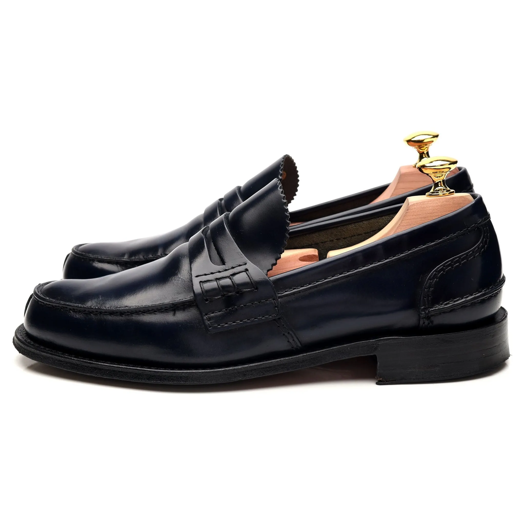 'Tunbridge' Navy Blue Leather Loafer UK 7 G