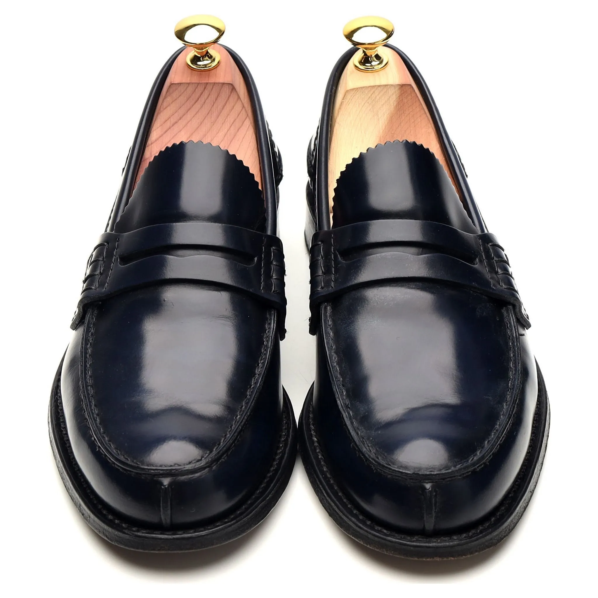 'Tunbridge' Navy Blue Leather Loafer UK 7 G
