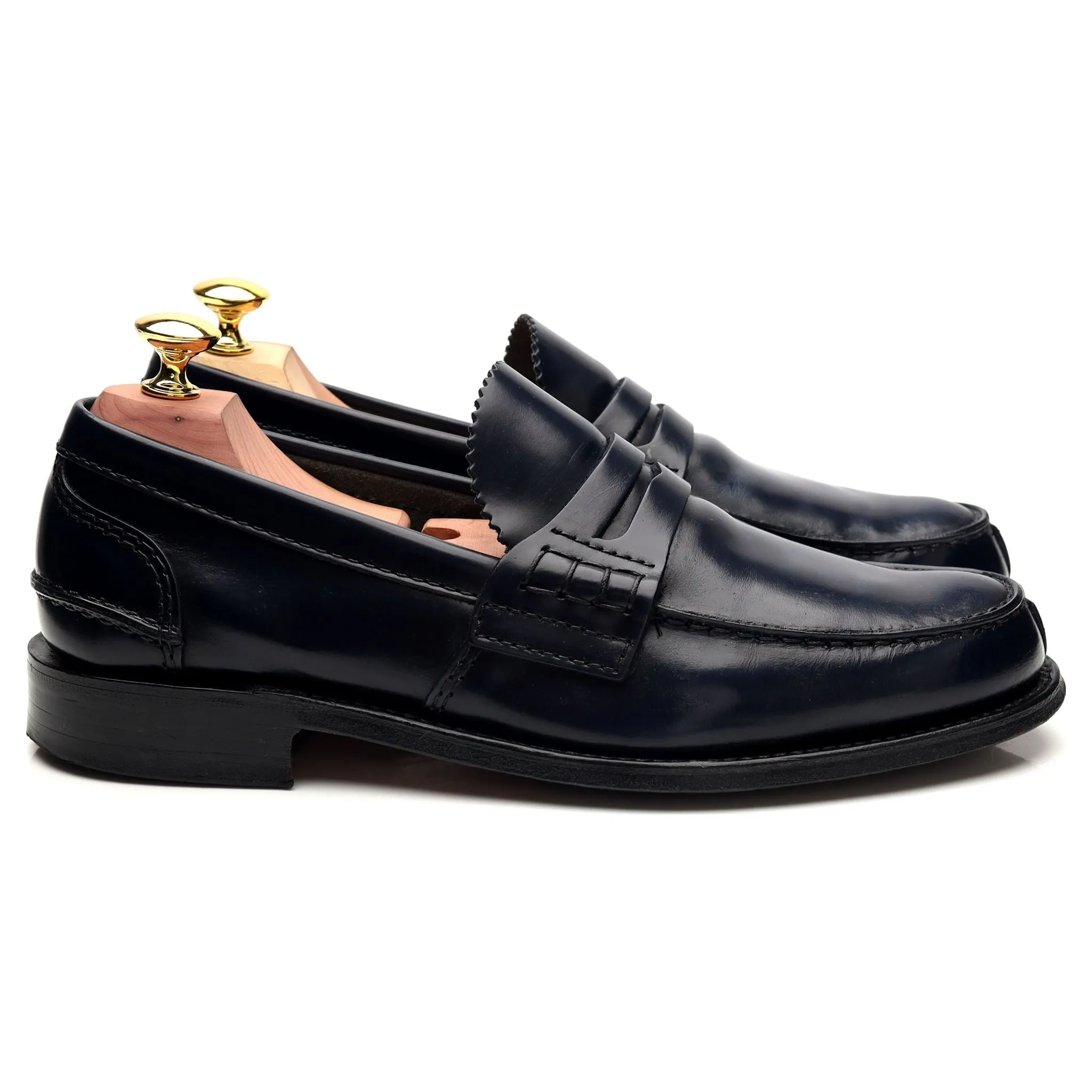 'Tunbridge' Navy Blue Leather Loafer UK 7 G