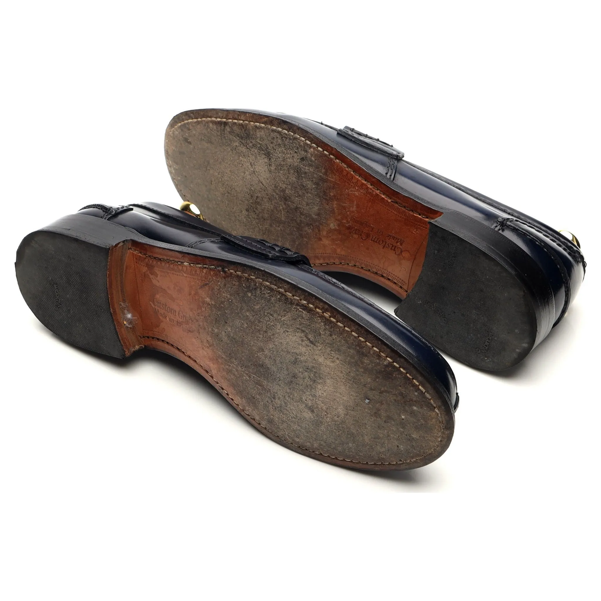 'Tunbridge' Navy Blue Leather Loafer UK 7 G