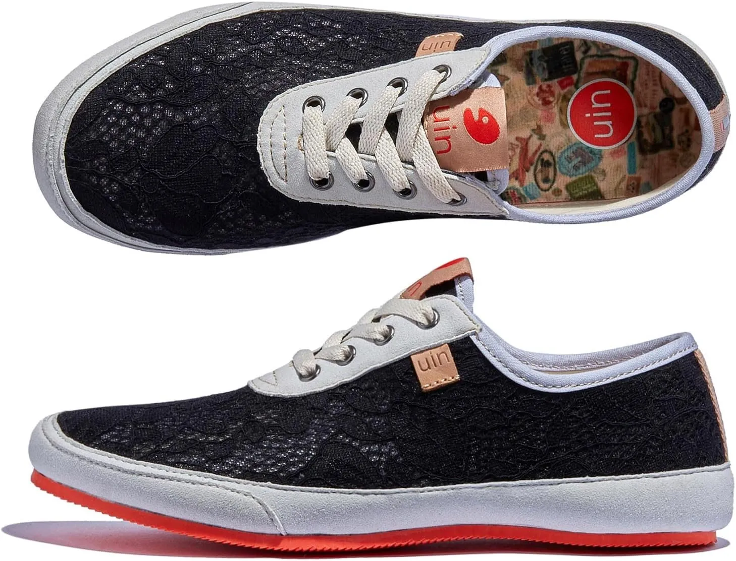 UIN Women's Art Painted Walking Casual Travel Shoes Lightweight Comfort Fashion Sneaker Formentera Series
