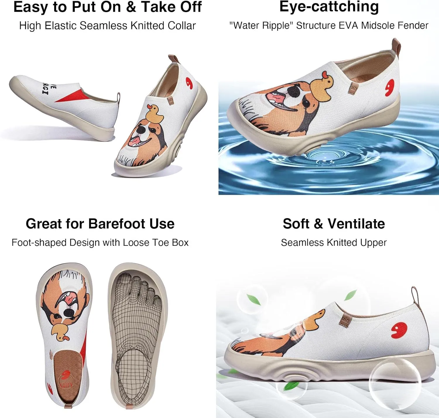 UIN Women's Art Travel Walking Shoes Slip On Casual Lightweight Fashion Sneaker Toledo ⅩⅤ
