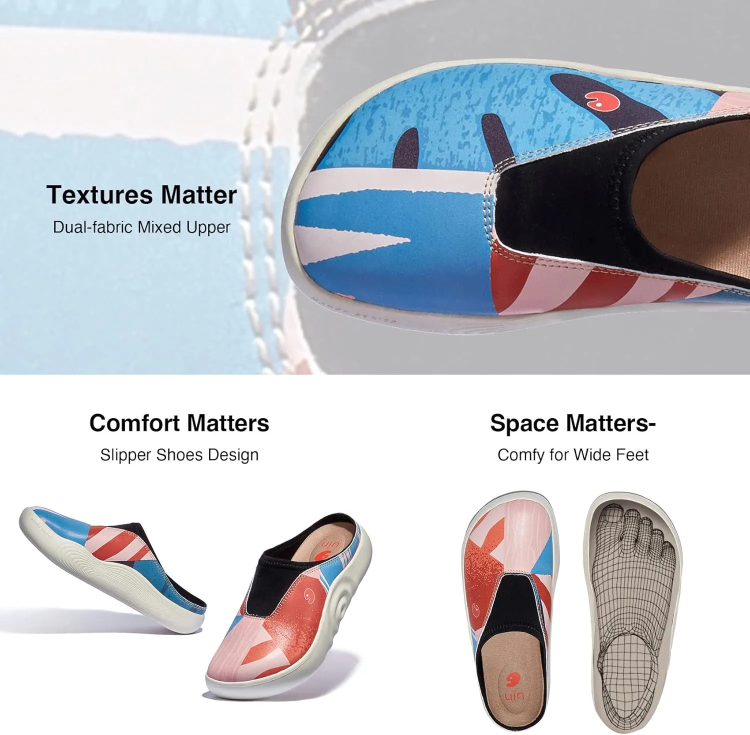 UIN Women's Slip On Walking Shoes Art Travel Lightweight Comfort Fashion Sneaker Mahon Series