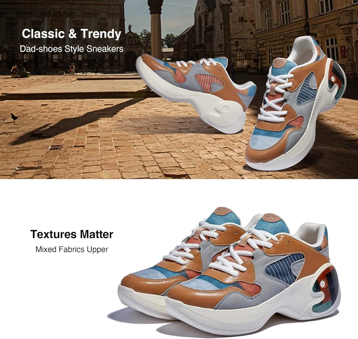 UIN Women's Travel Walking Shoes Art Painted Slip Ons Casual Lightweight Comfortable Chunky Fashion Sneaker Zaragoza Series
