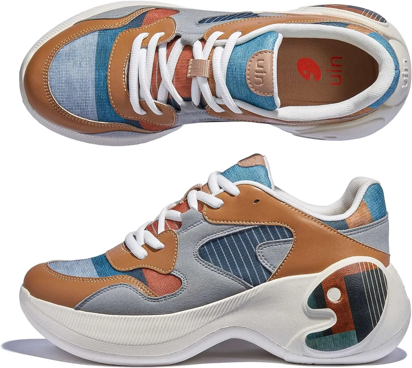 UIN Women's Travel Walking Shoes Art Painted Slip Ons Casual Lightweight Comfortable Chunky Fashion Sneaker Zaragoza Series
