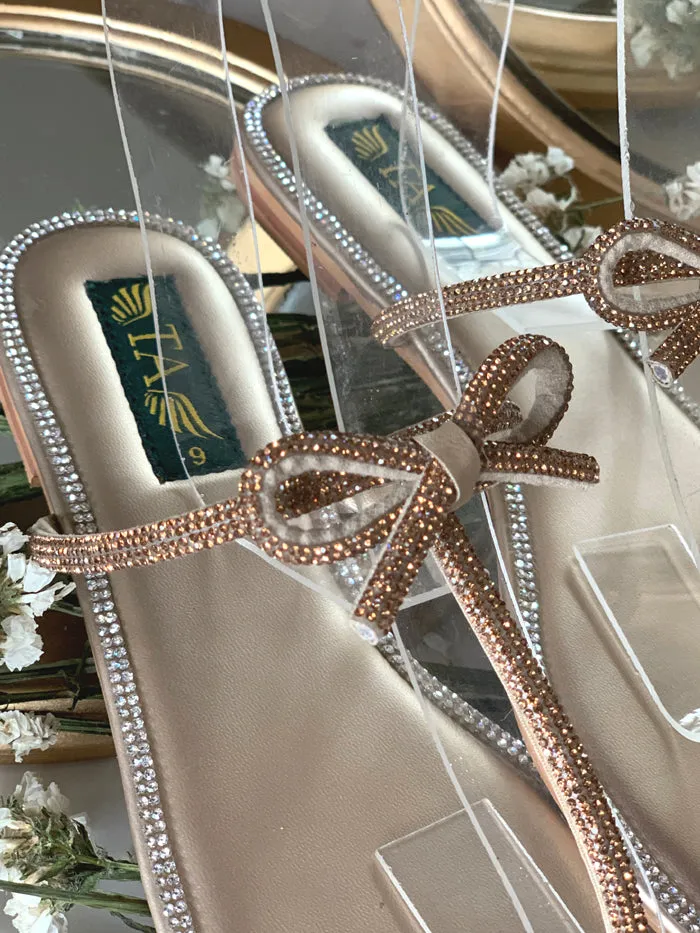 Unique Slippers With Stonework For Ladies