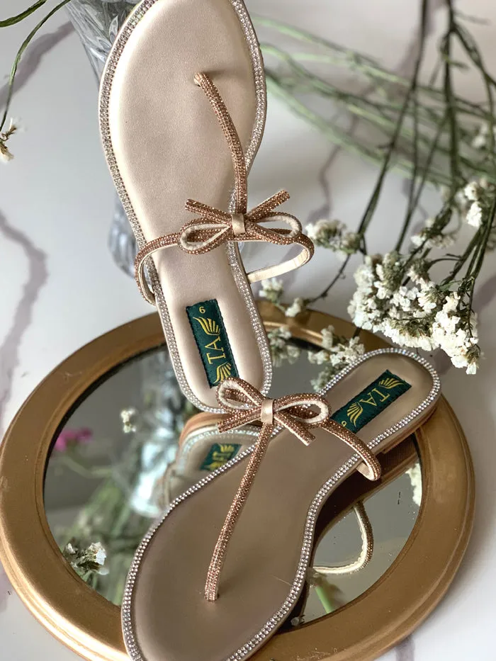 Unique Slippers With Stonework For Ladies