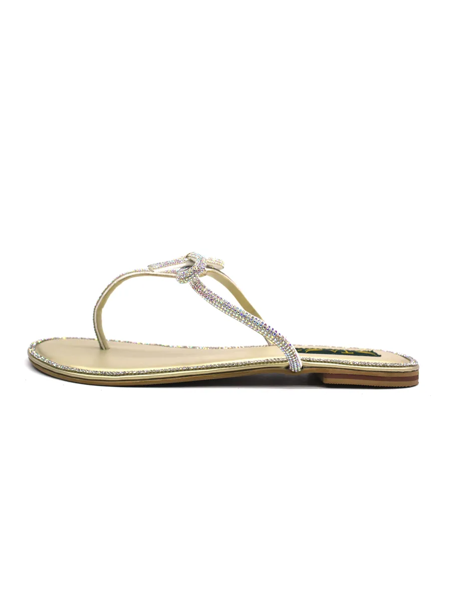Unique Slippers With Stonework For Ladies