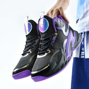 Unisex High Top Breathable Mesh Basketball Shoes Lightweight Shock Absorption and Training Sneakers