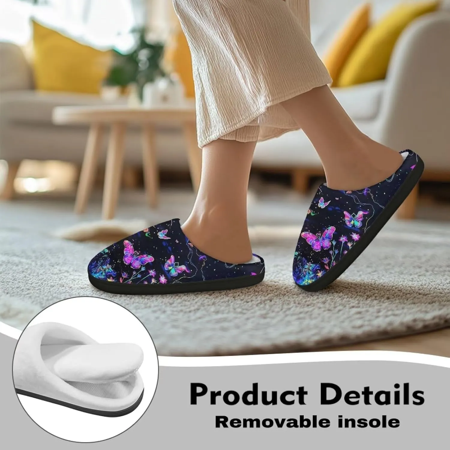 Upetstory Women Winter Warm Slipper Indoor Outdoor House Slippers US 4-12